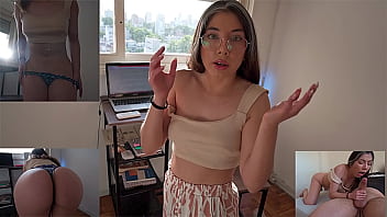 I wet my stepsister’s pants and we end up naked in the room